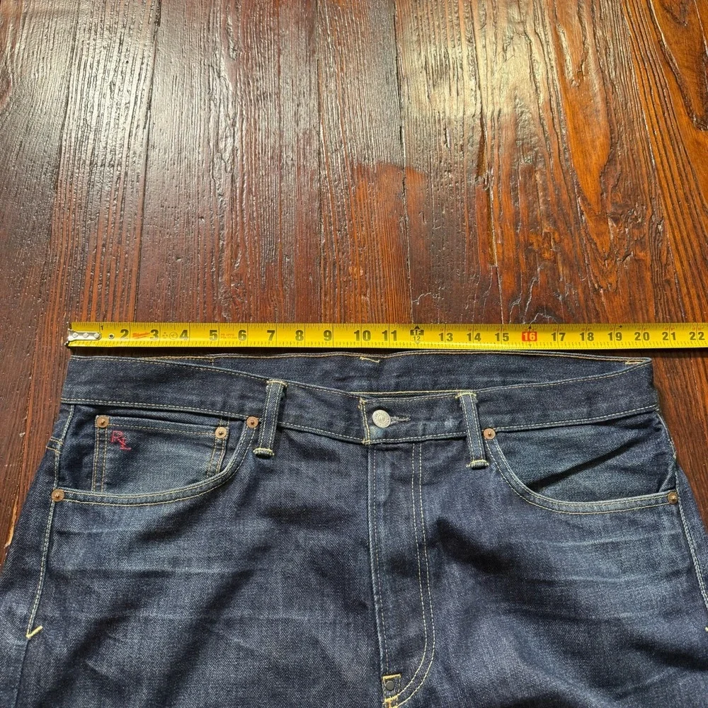 Vintage Polo Ralph Lauren Vintage 67 Jeans Mens 36x30 Blue‎ Dark Wash Whiskers
